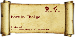 Martin Ibolya névjegykártya