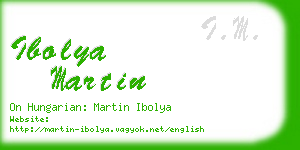 ibolya martin business card